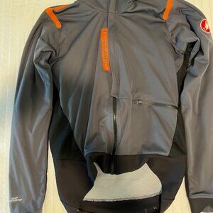Castelli Men's Gray and Orange Cycling Jacket